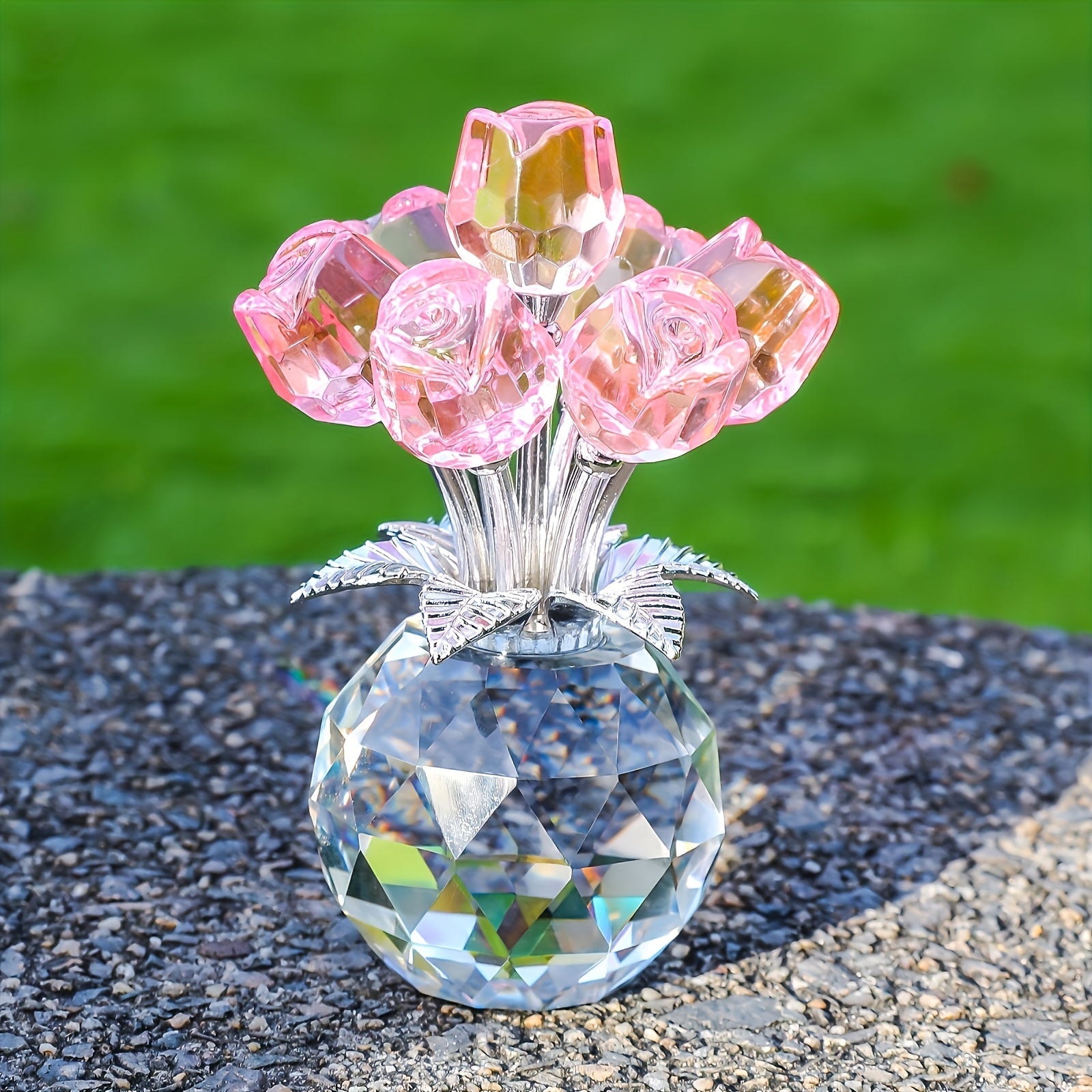 BowLift | Eternal Crystal Artificial Rose Bouquet – Everlasting Romantic Gift for Valentine’s Day, Anniversaries, Christmas, Mother's or Father's Day
