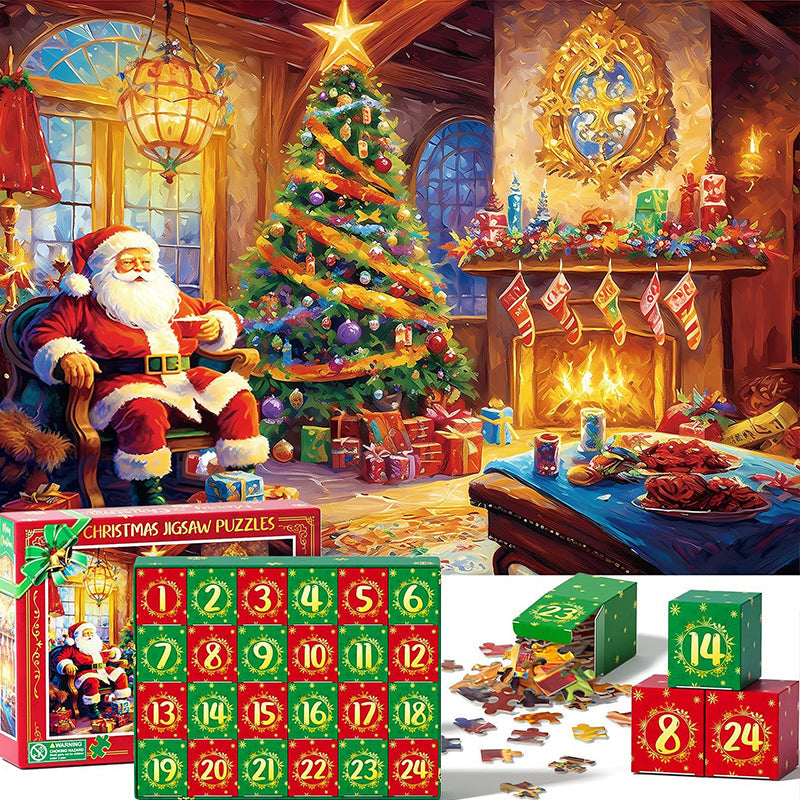 BowLift | 1000PCS Christmas Jigsaw Puzzles Advent Calendar  - Christmas Gift