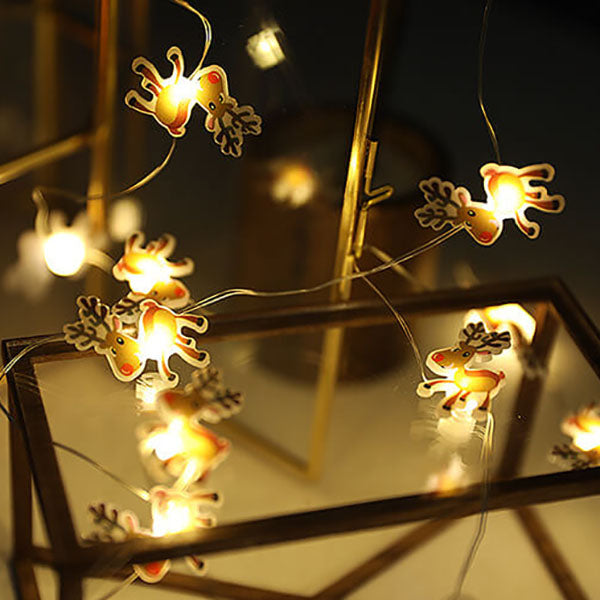 BowLift | Christmas Elk Snowman Decoration LED Copper Wire String Lights