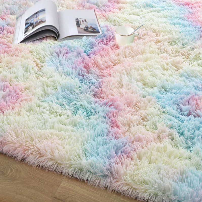 BowLift | Gradient Tie-Dye Plush Rug for Vibrant Home Decor