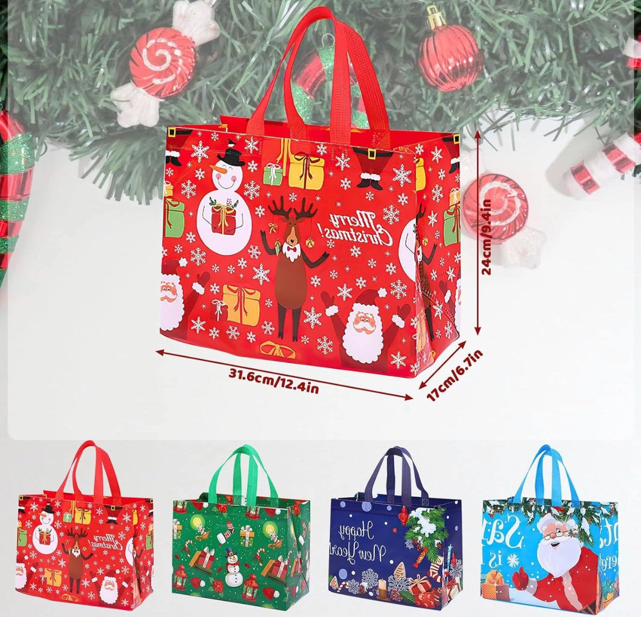 BowLift | 12pc Reusable Christmas Gift Bags