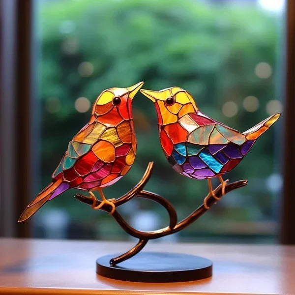 BowLift | LuxeHome - AvianElegance Birds made of colored glass for a refined interior design