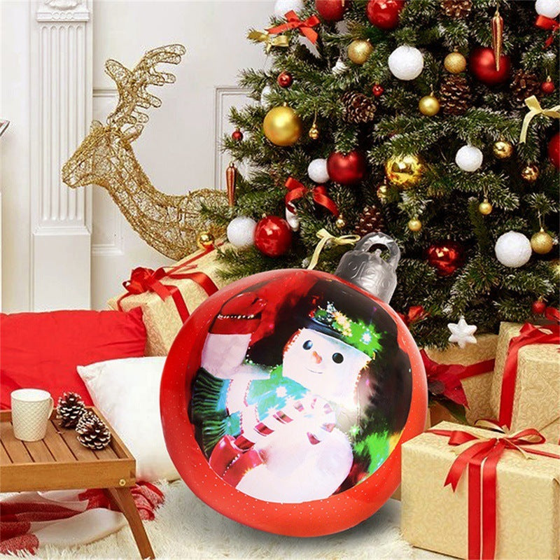 BowLift | Inflatable Christmas Ball Outdoor Decoration 60cm – Weather Resistant PVC Christmas Decoration