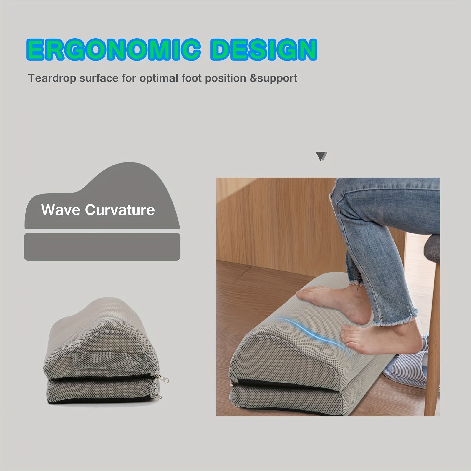 BowLift | Ergonomic Footrest with Memory Foam – Adjustable & Non-Slip