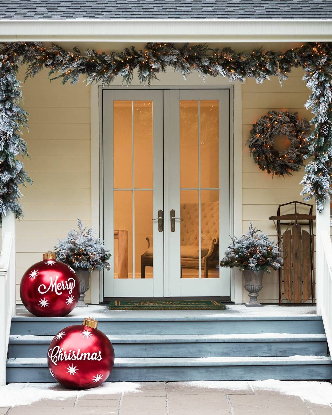 BowLift | Inflatable Christmas decorative balls | PVC outdoor balls | Weatherproof & reusable | Various designs