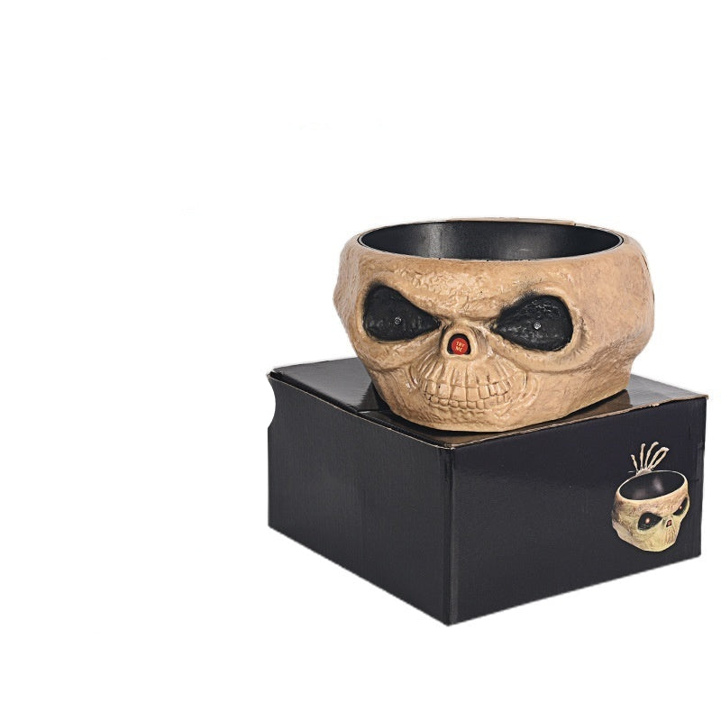 BowLift | Halloween Candy Bowl – Motion Sensor Pumpkin Bowl with Skeleton Hand and Red Light Effects
