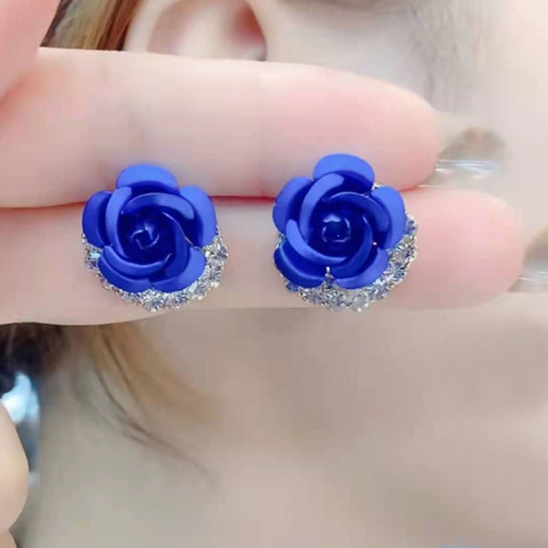 BowLift | Blue Rose Stud Earrings