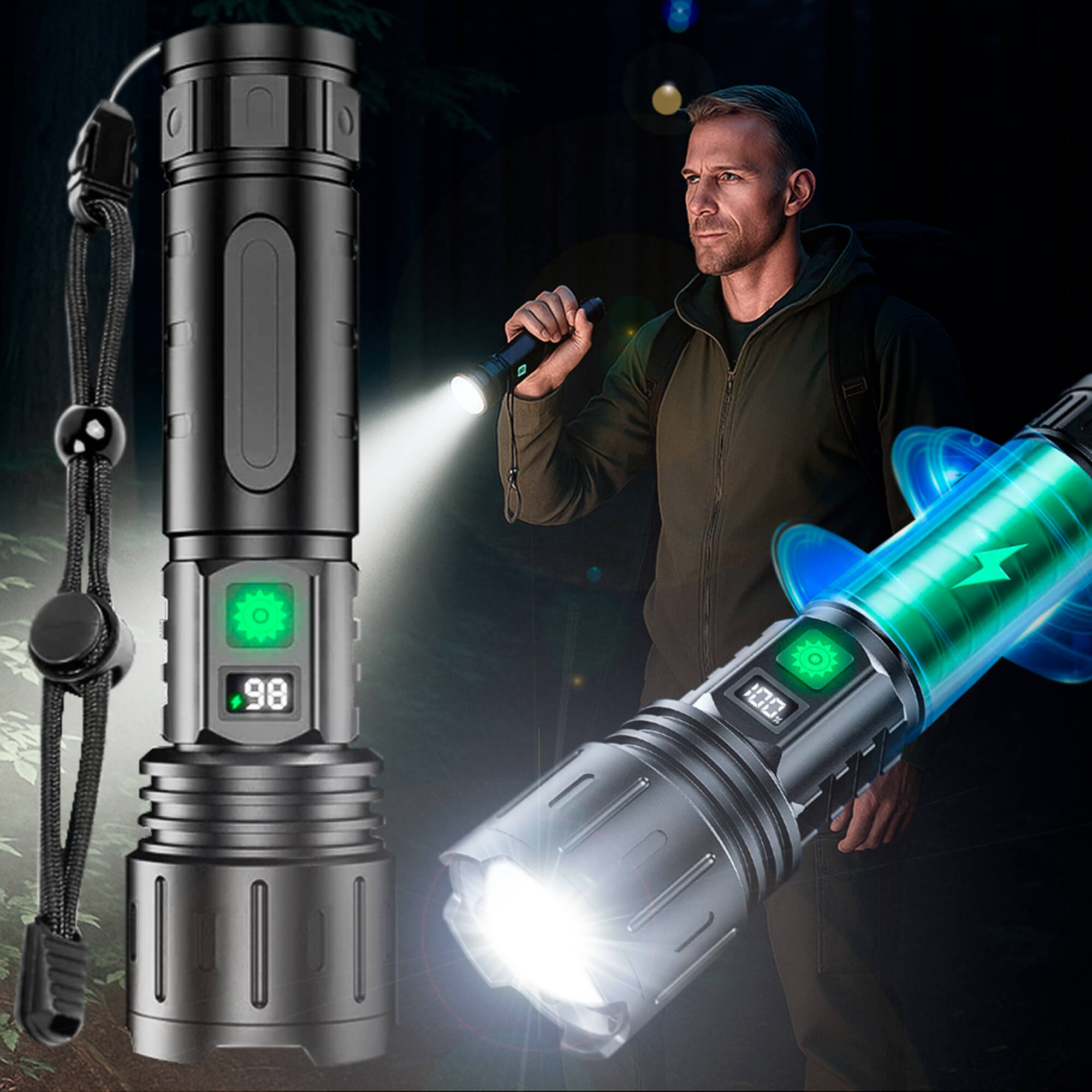 BowLift | 100000 Lumen Tactical Flashlight | World's Brightest High-Powered Torch