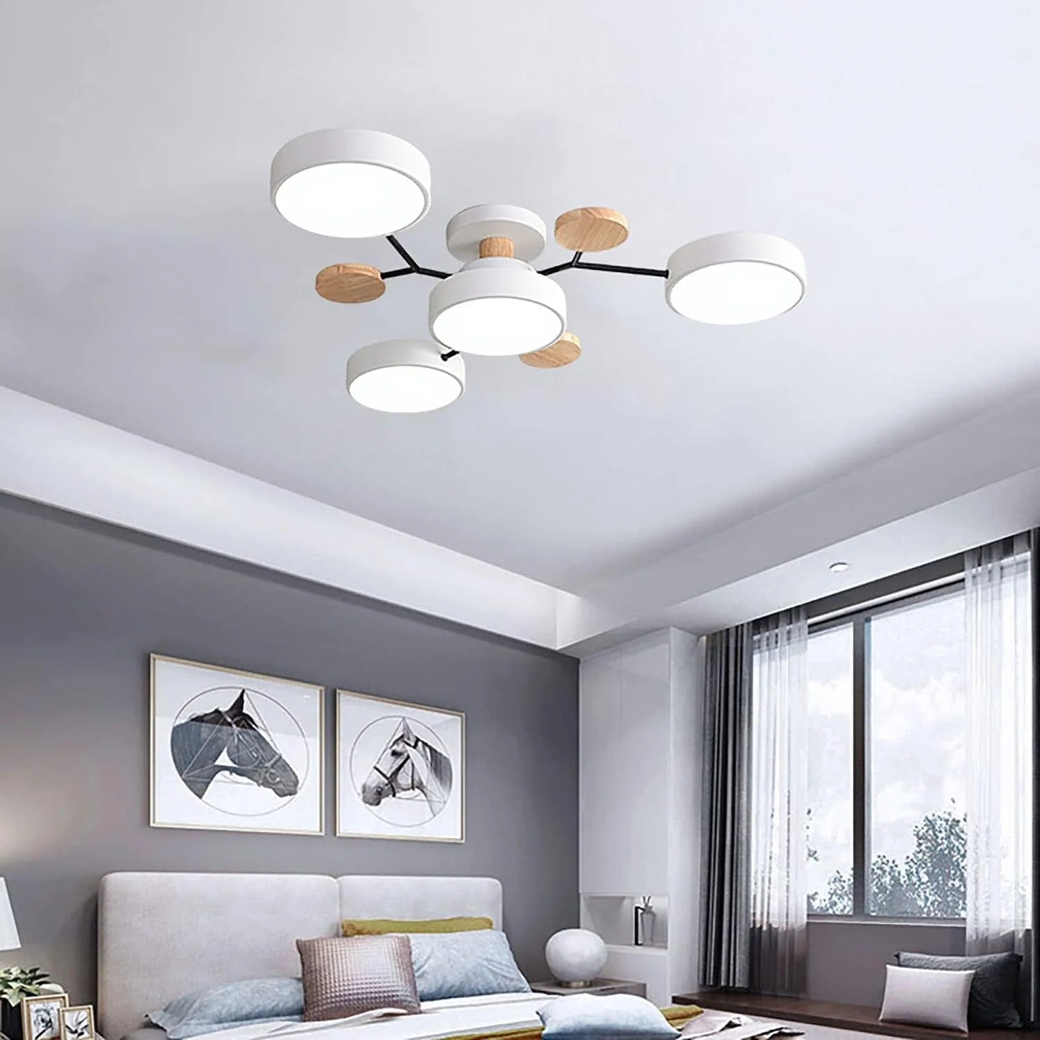 BowLift | Contemporary Round Iron LED Chandelier | Energy-Efficient. Stylish Lighting for Living Rooms. Dining Areas & Entryways
