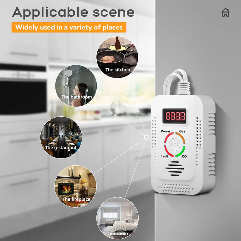 BowLift | Gas Leak Carbon Monoxide CO2 Detector Alarm for Home