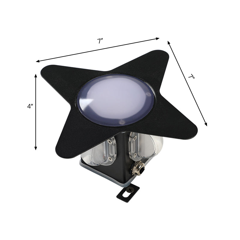 BowLift | Petals Outdoor Wall Mounted Lamp Metallic Modern RGB Color Changing LED Wall Lamp in Black