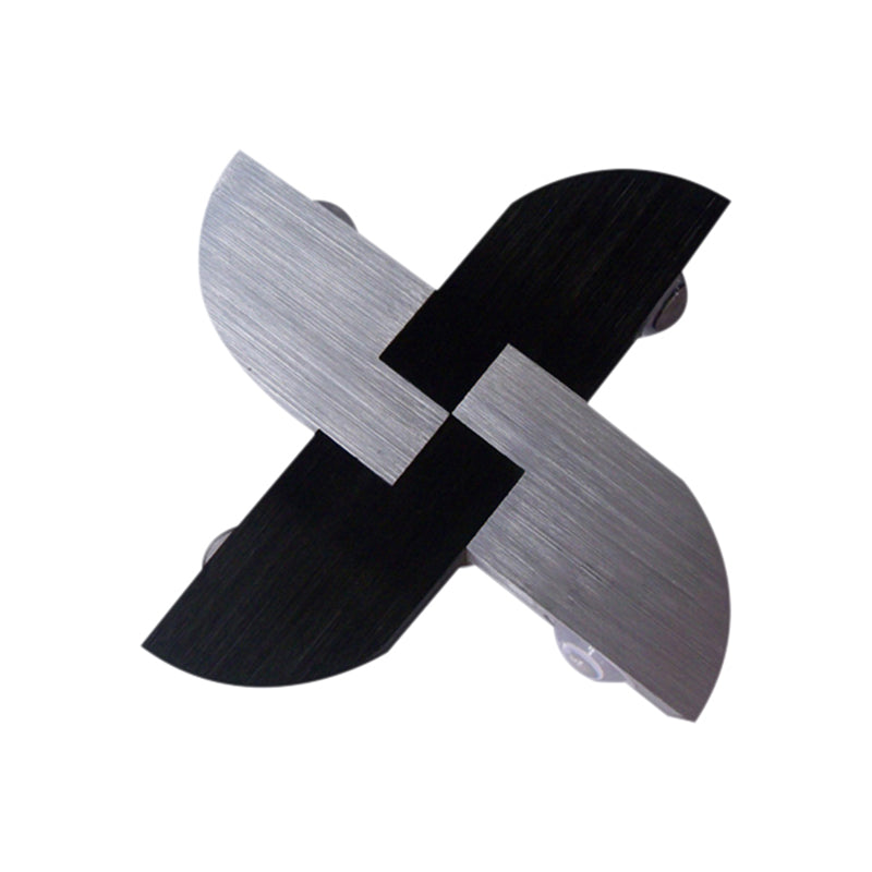 BowLift | Windmill Aluminum Wall Lighting Contemporary Black and Silver LED Wall Light in RGB Color Light