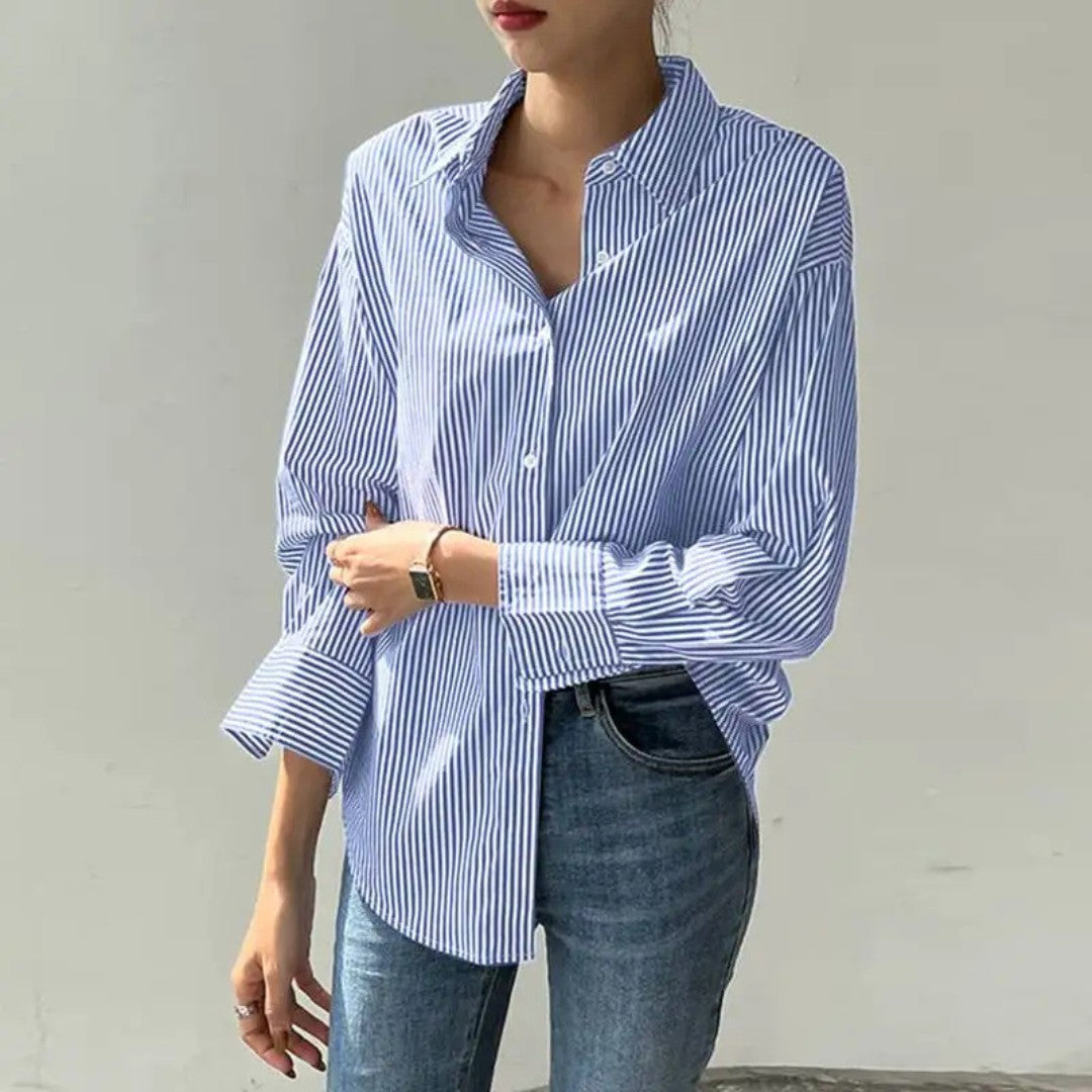 Tailored Executive Shirt with Classic Collar and Button Front