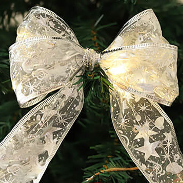 BowLift | Christmas LED Copper Wire Lights Ribbon Lights Bow Tie Ribbon Lights String Props Decorative Lights