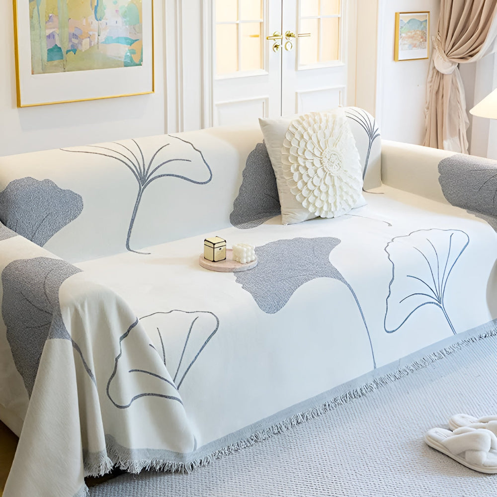BowLift | Pastoral Style Ginkgo Leaf Sofa Cover
