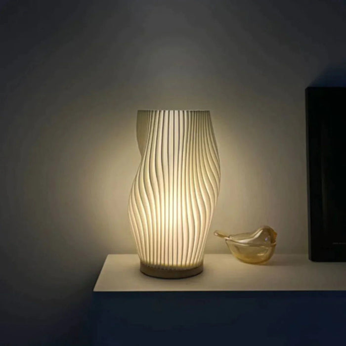 BowLift | Wavecrest Table Lamp – Soft Glow Designer Lamp with Dimmable Warm & Natural White Light