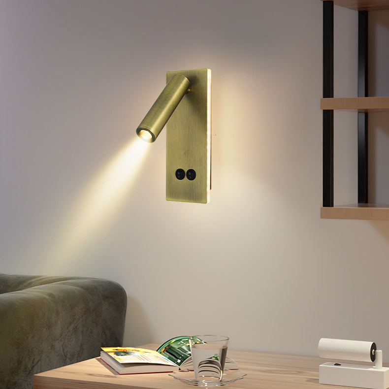 BowLift | Modern Minimalistic Rectangular Round Iron Aluminum LED Wall Lamp For Bedroom