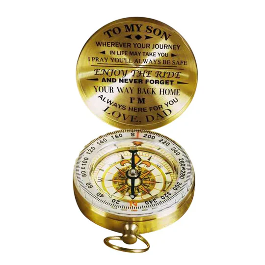 BowLift | Dad To Son - Enjoy The Ride - Compass Lettering Multi-Function Compass