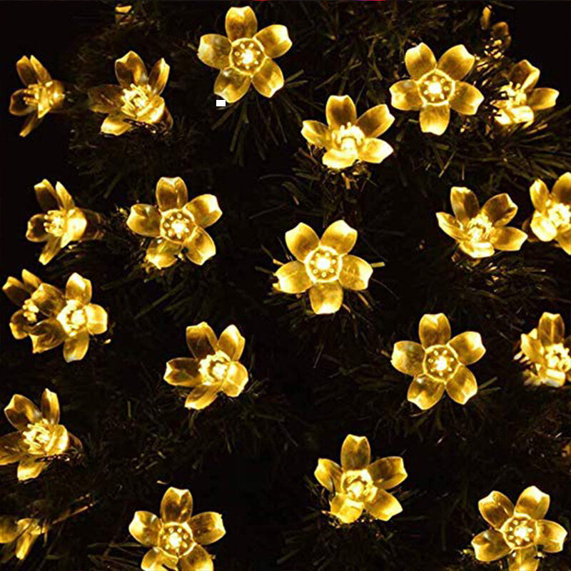BowLift | LED Solar Sakura String Lights Waterproof Outdoor Fairy Flower Lights