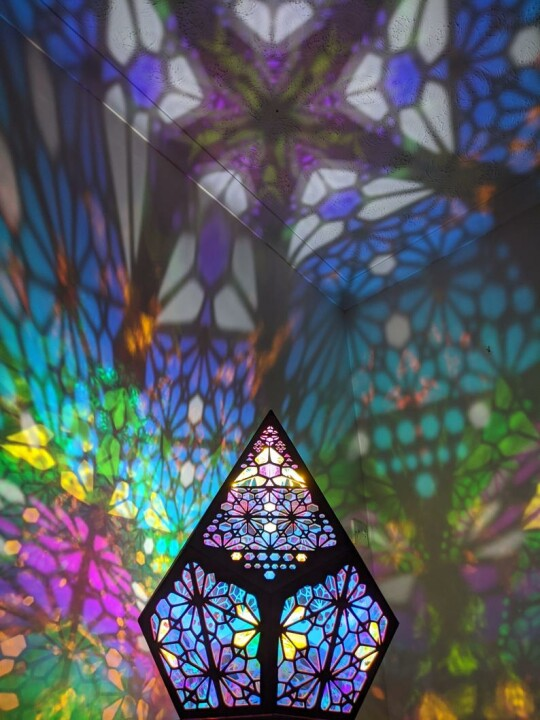 BowLift | Glass-in-Block Style LED Table Lamp - LumiAura