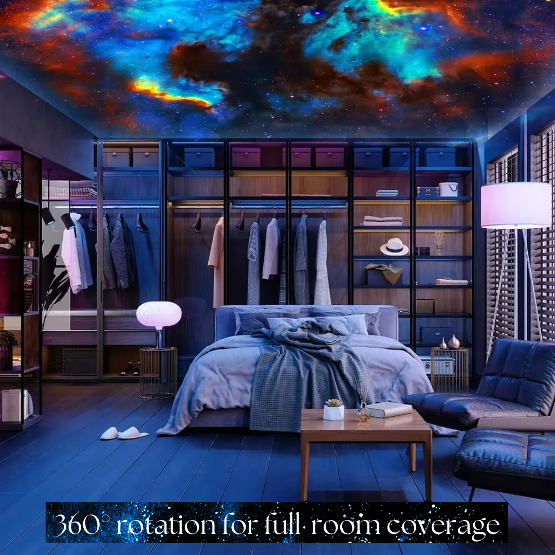 BowLift | Galaxy Projector with 360° Rotation - Stunning Room-Wide Night Sky View