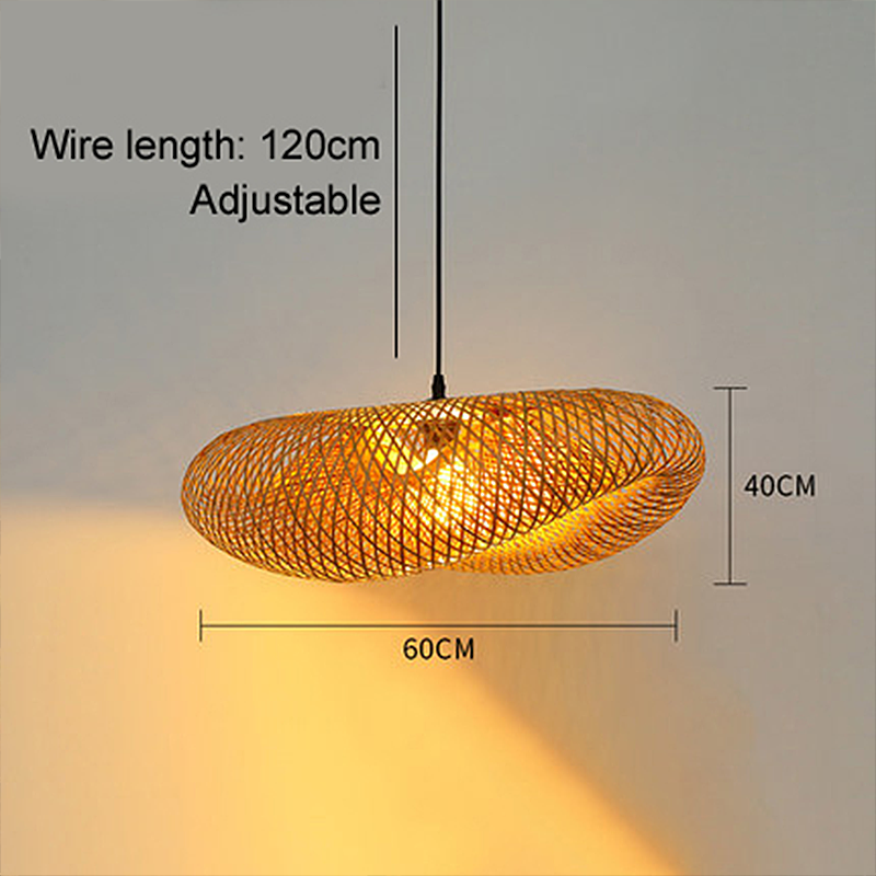 BowLift | Rattan Woven Bamboo - Pendant Light - Led - Light