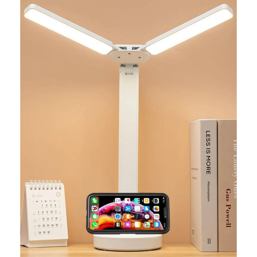 BowLift | Adjustable Reading Lamp - Rechargeable Dimmable with Phone Table