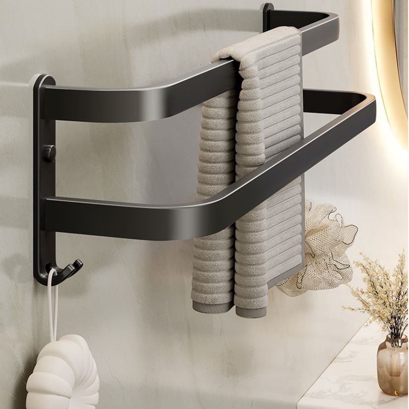 BowLift | Modern Bathroom Accessories Set Black Bath Shelf Bath Accessories Set