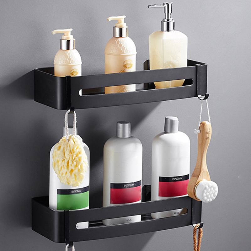 BowLift | Matt Black Modern Bathroom Accessories Set, Set of 3, Bathroom Shelf