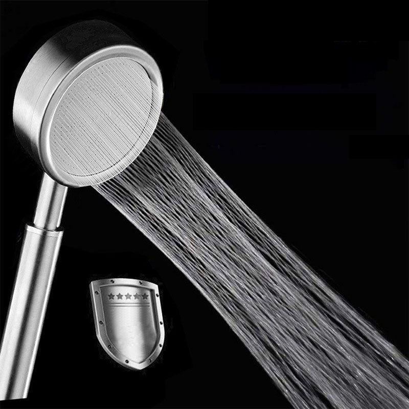 BowLift | Classic Shower Head Round Metal Handheld Shower Head in Silver