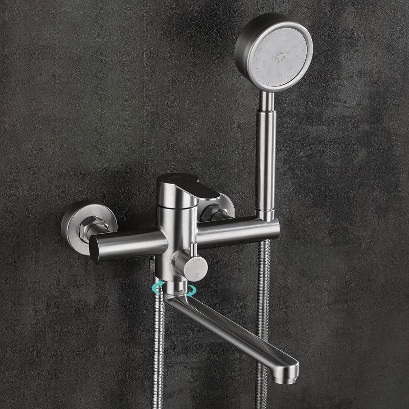 BowLift | Wall-mounted metal bathtub filling low arch swivel bathtub mixer
