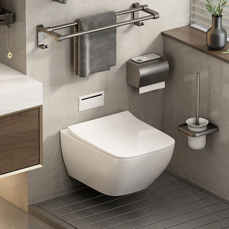 BowLift | Contemporary Bathroom Accessory Set Grey Aluminum Bathroom Accessory Kit
