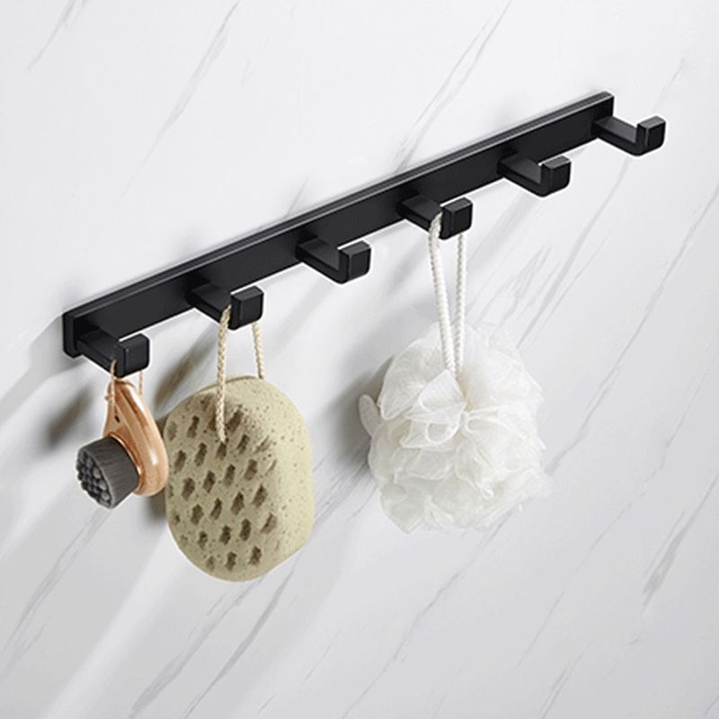 BowLift | Matt Black 5-piece modern bathroom accessory as a single item or as a set with towel bar