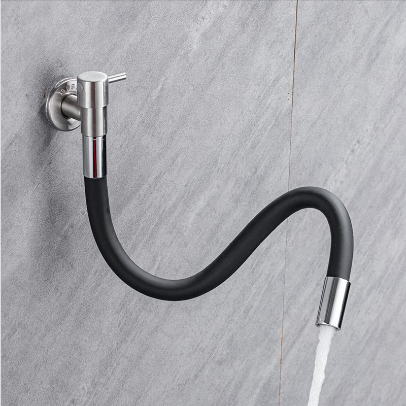 BowLift | Contemporary wall-mounted bathroom faucet with lever handles made of stainless steel