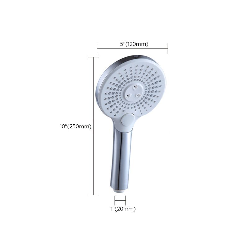 BowLift | Basic Shower Head Round Plastic Handheld Shower Head in Silver