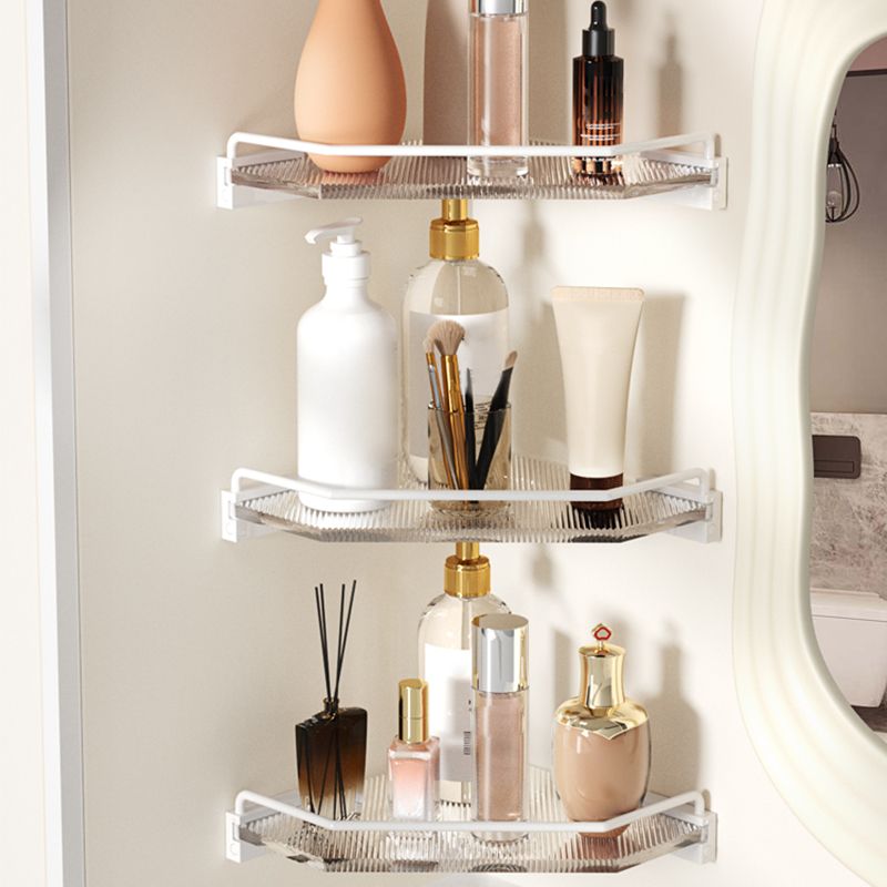 BowLift | White Metal and Acrylic Bathroom Accessories as a Single Piece or in a Set with Bathroom Shelf