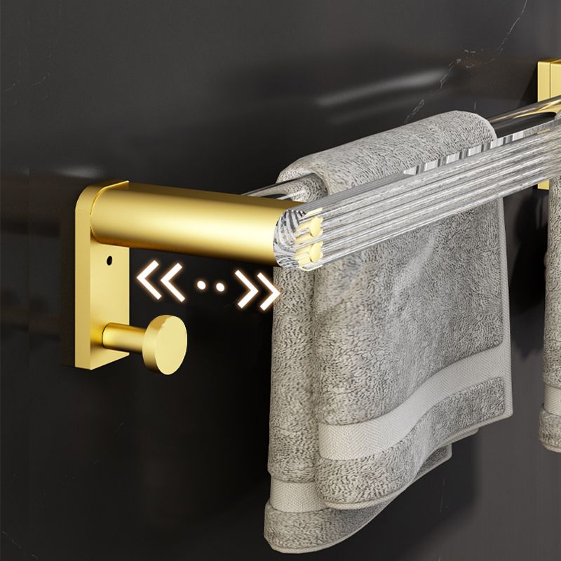 BowLift | 6-piece bathroom accessory set made of gold-colored metal bathroom hardware set