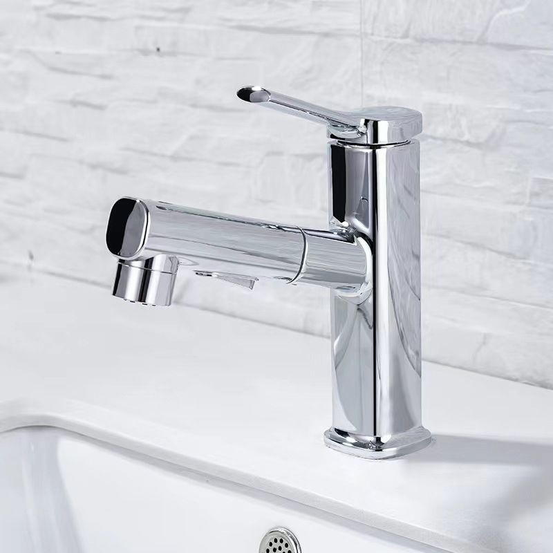 BowLift | Contemporary Vessel-Faucet Pull-out Centerset Faucet with Swiveling Spout