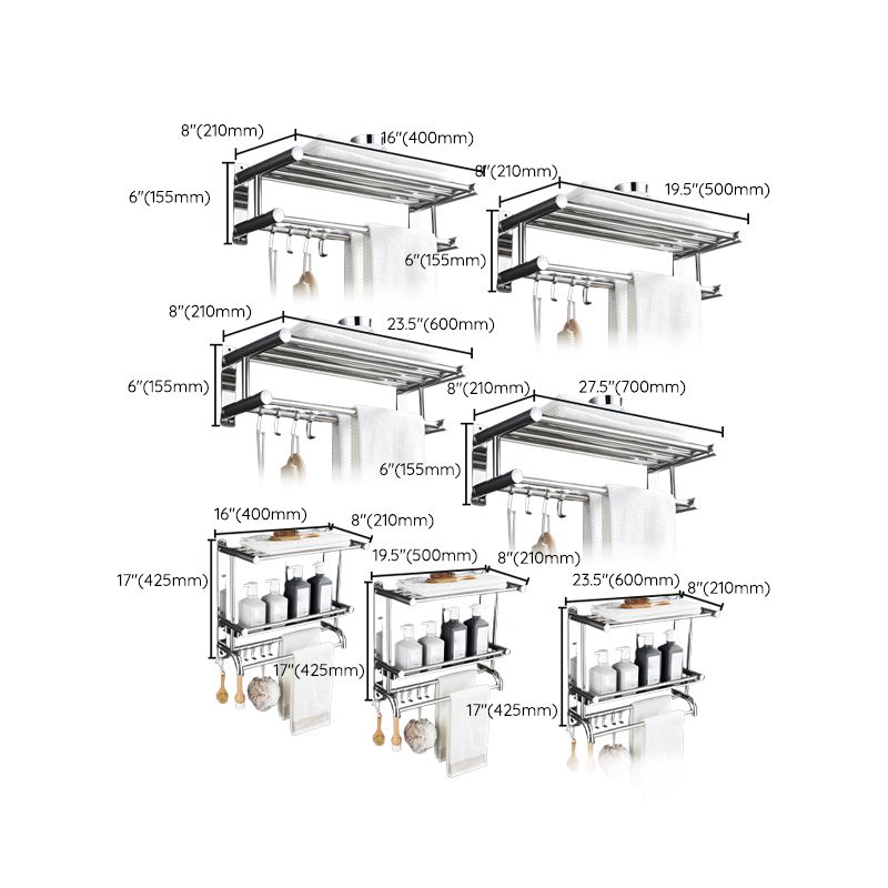 BowLift | Contemporary Metal Bathroom Accessories Single Piece or as Set with Paper Holder