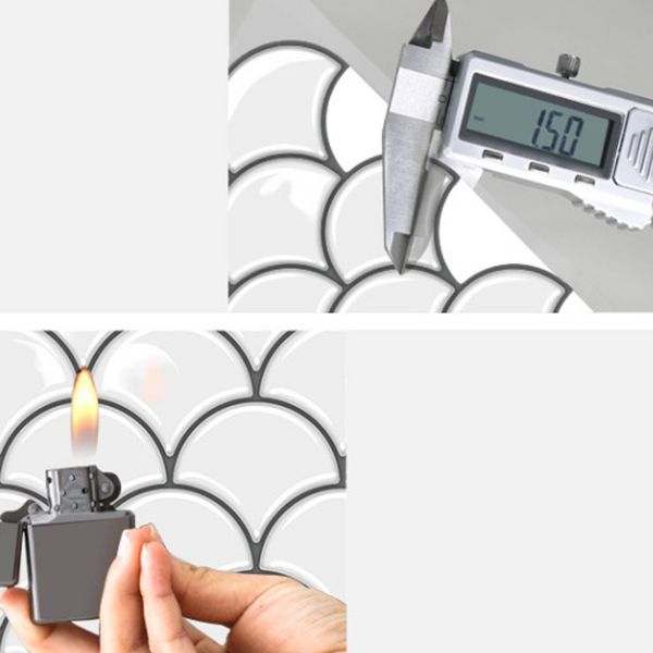 BowLift | Fish scale Peel & Stick field tile square plastic Peel & Stick mosaic tile