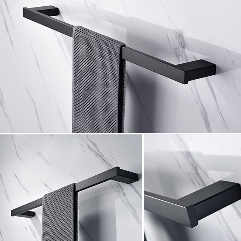BowLift | 5-piece Modernism Bath Accessory Set in Matte Black Stainless Steel