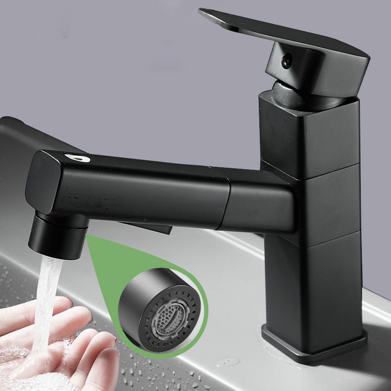 BowLift | Bathroom faucet with pull-out lever handle Single hole basin mixer