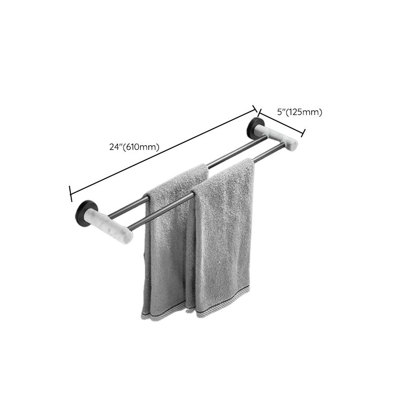 BowLift | Metal and Marble Bathroom Hardware Set as Individual Piece or Set in Black