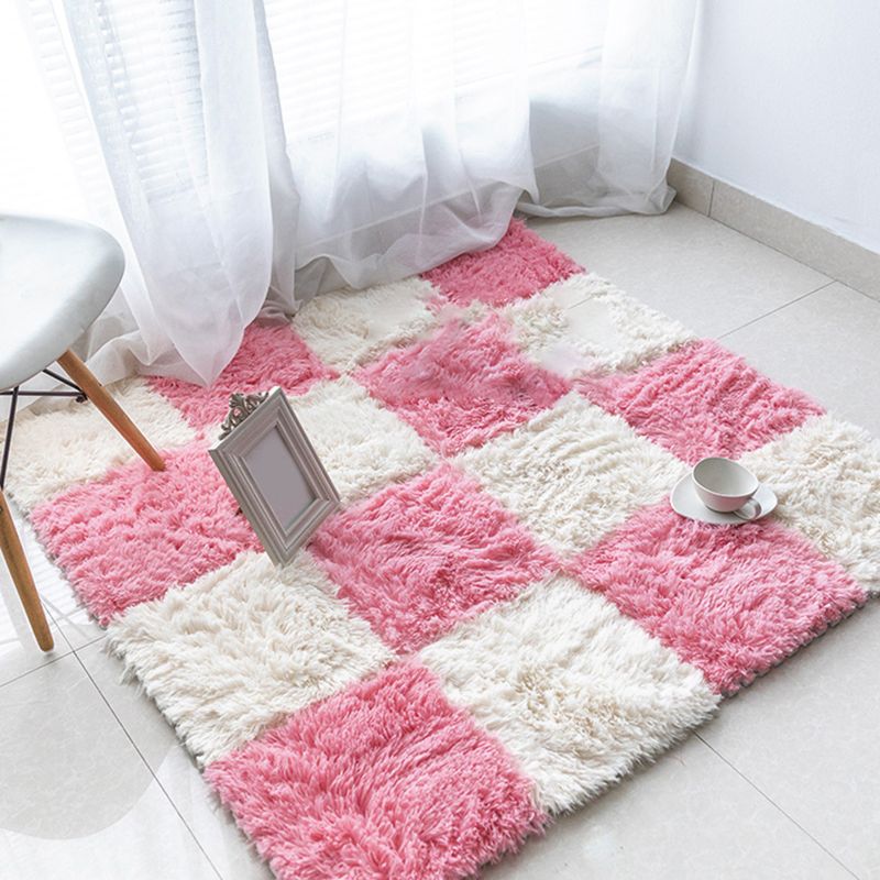 BowLift | Bedroom Carpet Tiles Solid Color Square Shag Stain Resistant Carpet Tiles