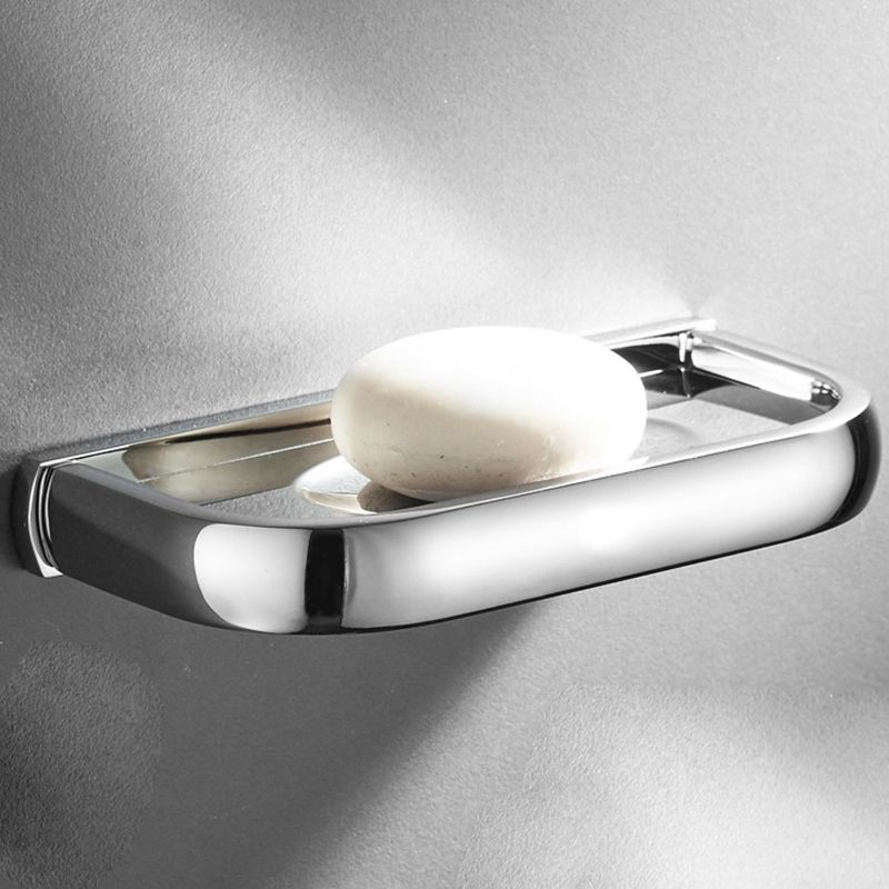 BowLift | Contemporary silver bathroom set with bathroom shelf and towel rail