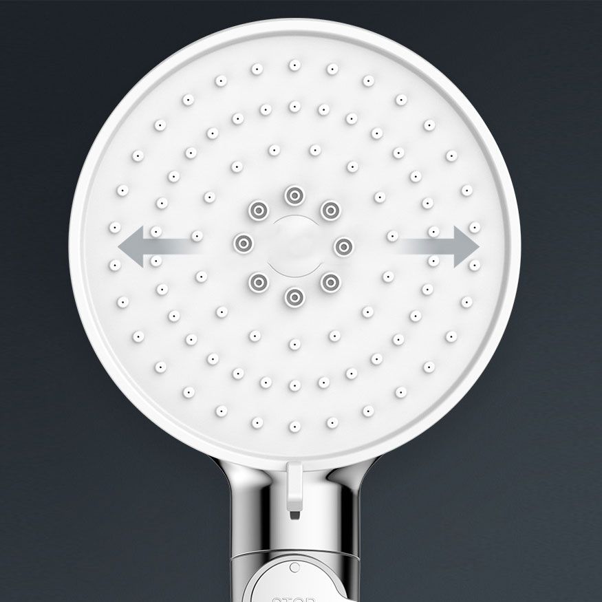 BowLift | Contemporary Hand Shower Round Shower Head Combo in Silver