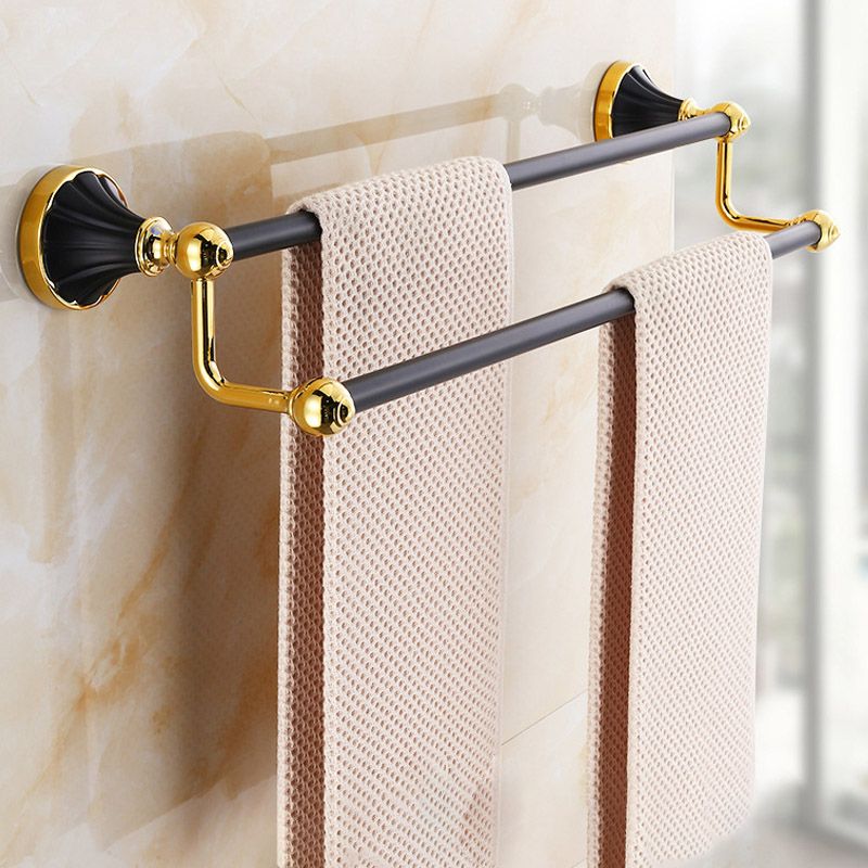 BowLift | Traditional Bathroom Accessories Set Towel Bar Bathroom Shelf Black Bathroom Accessories Set