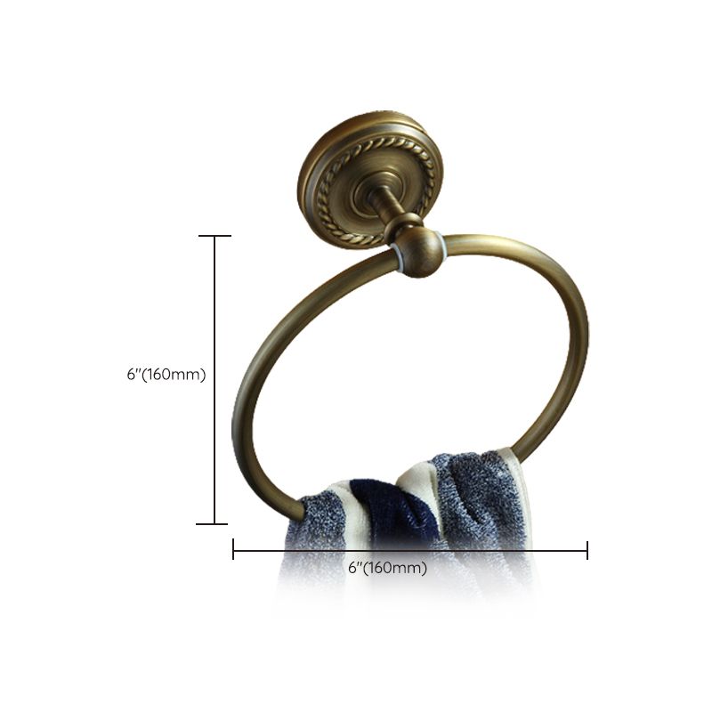 BowLift | Worn Brass Traditional Bathroom Set with Bath Shelf/Paper Holder & Towel Bar