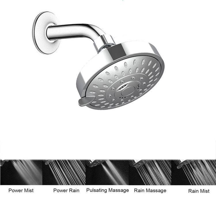 BowLift | Wall-mounted Metal Shower Head Modern Round Shower Head Fixed Shower Head