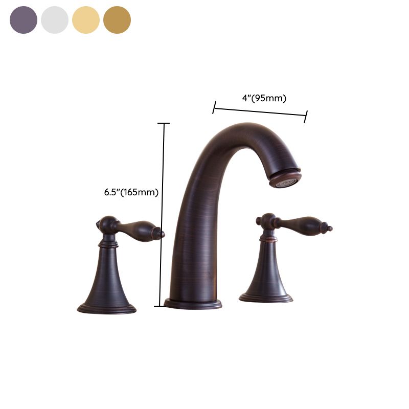 BowLift | Copper Deck-Mounted Roman Bathtub Faucet Low Arc Roman Bathtub Faucet Set